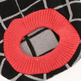 Maxbell Maxbell Colorful Grid Design Pet Knitted Sweater Winter Keep Warm Apparel Outfit L