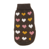 Maxbell Maxbell Colorful Heart-shaped Design Pet Knitted Sweater Winter Keep Warm Apparel S