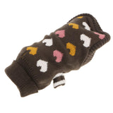Maxbell Maxbell Colorful Heart-shaped Design Pet Knitted Sweater Winter Keep Warm Apparel S