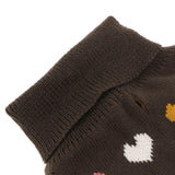 Maxbell Maxbell Colorful Heart-shaped Design Pet Knitted Sweater Winter Keep Warm Apparel L