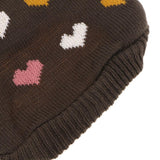 Maxbell Maxbell Colorful Heart-shaped Design Pet Knitted Sweater Winter Keep Warm Apparel L