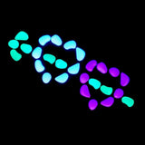 Maxbell Maxbell 40pcs Glow In the Dark Pebble Stone Mix Color Luminous Stone DIY Rocks Decor