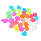 Maxbell Maxbell 40pcs Glow In the Dark Pebble Stone Mix Color Luminous Stone DIY Rocks Decor