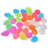 Maxbell Maxbell 40pcs Glow In the Dark Pebble Stone Mix Color Luminous Stone DIY Rocks Decor