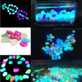 Maxbell Maxbell 40pcs Glow In the Dark Pebble Stone Mix Color Luminous Stone DIY Rocks Decor