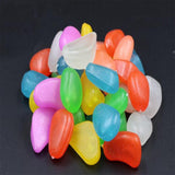 Maxbell Maxbell 40pcs Glow In the Dark Pebble Stone Mix Color Luminous Stone DIY Rocks Decor
