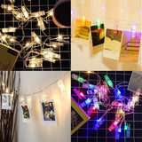 Maxbell LED Photo Clip String Light Battery Powered Picture Display Light Colorful - Aladdin Shoppers