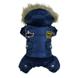 Maxbell Maxbell Handsome Pet Dog Air Suit Windproof Rainproof Keep Warm Coat Outfit L Blue
