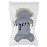 Maxbell Maxbell Handsome Pet Dog Air Suit Windproof Rainproof Keep Warm Coat Outfit L Blue