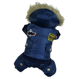 Maxbell Maxbell Handsome Pet Dog Air Suit Windproof Rainproof Keep Warm Coat Outfit L Blue
