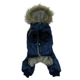 Maxbell Maxbell Handsome Pet Dog Air Suit Windproof Rainproof Keep Warm Coat Outfit L Blue