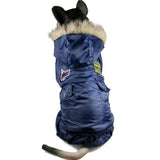 Maxbell Maxbell Handsome Pet Dog Air Suit Windproof Rainproof Keep Warm Coat Outfit L Blue