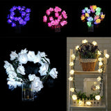 Maxbell 20LEDs Green Rattan Rose String Fairy Light 2.2m Garland Fairy Light Warm White - Aladdin Shoppers