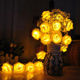 Maxbell 20LEDs Green Rattan Rose String Fairy Light 2.2m Garland Fairy Light Warm White - Aladdin Shoppers