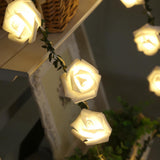 Maxbell 20LEDs Green Rattan Rose String Fairy Light 2.2m Garland Fairy Light Warm White - Aladdin Shoppers