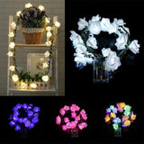 Maxbell 20LEDs Green Rattan Rose String Fairy Light 2.2m Garland Fairy Light Warm White - Aladdin Shoppers