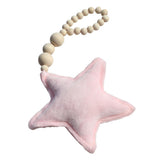 Maxbell 2x Wooden Tassel Pendant Bed Net Curtain Tieback Hanging Ornament  Pink Star