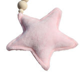 Maxbell 2x Wooden Tassel Pendant Bed Net Curtain Tieback Hanging Ornament  Pink Star