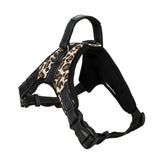 Maxbell Maxbell Pet Dog Saddle Vest Harness Chest Strap Padded Walking Harness Leopard_L
