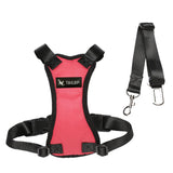 Maxbell Maxbell Adjustable Pet Cat Dog Car Seat Belt Restraint Harness Leash Red_M