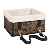 Maxbell Maxbell Pet Cat Dog Booster Seat Carrier Travel Kennel with Safety Leash M Brown