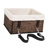 Maxbell Maxbell Pet Cat Dog Booster Seat Carrier Travel Kennel with Safety Leash M Brown