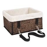 Maxbell Maxbell Pet Cat Dog Booster Seat Carrier Travel Kennel with Safety Leash M Brown