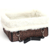 Maxbell Maxbell Pet Cat Dog Booster Seat Carrier Travel Kennel with Safety Leash M Brown