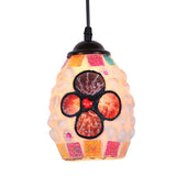 Maxbell 1Pcs Retro Mosaic Style Multicolour Ceiling Pendant Light Shade Lampshade Chandelier Colorful Glass Lampshade Art Suspension Light #5 - Aladdin Shoppers