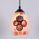 Maxbell 1Pcs Retro Mosaic Style Multicolour Ceiling Pendant Light Shade Lampshade Chandelier Colorful Glass Lampshade Art Suspension Light #5 - Aladdin Shoppers