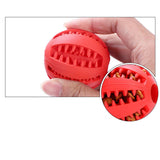 Maxbell Maxbell 7cm Rubber Ball Chew Treat Cleaning Pet Dog Training Teeth Toy Red