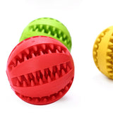 Maxbell Maxbell 7cm Rubber Ball Chew Treat Cleaning Pet Dog Training Teeth Toy Red