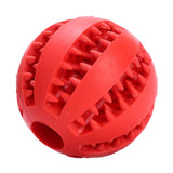 Maxbell Maxbell 7cm Rubber Ball Chew Treat Cleaning Pet Dog Training Teeth Toy Red