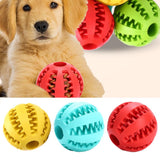 Maxbell Maxbell 7cm Rubber Ball Chew Treat Cleaning Pet Dog Training Teeth Toy Red