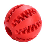 Maxbell Maxbell 7cm Rubber Ball Chew Treat Cleaning Pet Dog Training Teeth Toy Red