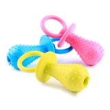 Maxbell Maxbell 3Pcs Bite Resistant Bell Rubber Pacifier Pet Dog Puppy Molar Chew Training Toys Color Random Delivery