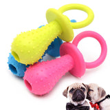 Maxbell Maxbell 3Pcs Bite Resistant Bell Rubber Pacifier Pet Dog Puppy Molar Chew Training Toys Color Random Delivery