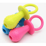 Maxbell Maxbell 3Pcs Bite Resistant Bell Rubber Pacifier Pet Dog Puppy Molar Chew Training Toys Color Random Delivery