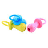 Maxbell Maxbell 3Pcs Bite Resistant Bell Rubber Pacifier Pet Dog Puppy Molar Chew Training Toys Color Random Delivery