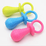 Maxbell Maxbell 3Pcs Bite Resistant Bell Rubber Pacifier Pet Dog Puppy Molar Chew Training Toys Color Random Delivery