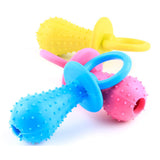 Maxbell Maxbell 3Pcs Bite Resistant Bell Rubber Pacifier Pet Dog Puppy Molar Chew Training Toys Color Random Delivery