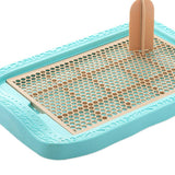Maxbell Maxbell Pet Trainer Toilet Training Pee Grid Pad Dog Urinal Potty With Pillar Blue