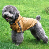 Maxbell Reflective Fleece Lined Raincoat Jacket Poncho for Small Dog Pet Clothes S Yellow