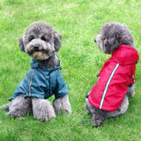Maxbell Reflective Fleece Lined Raincoat Jacket Poncho for Small Dog Pet Clothes M Blue