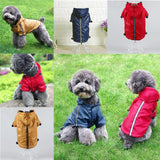 Maxbell Reflective Fleece Lined Raincoat Jacket Poncho for Small Dog Pet Clothes XXL Blue