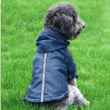 Maxbell Reflective Fleece Lined Raincoat Jacket Poncho for Small Dog Pet Clothes XXL Blue