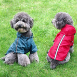 Maxbell Maxbell Reflective Fleece Lined Raincoat Jacket Poncho for Small Dog Pet Clothes XS Red