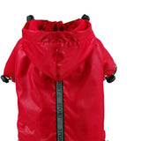 Maxbell Maxbell Reflective Fleece Lined Raincoat Jacket Poncho for Small Dog Pet Clothes XS Red