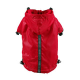 Maxbell Maxbell Reflective Fleece Lined Raincoat Jacket Poncho for Small Dog Pet Clothes XS Red