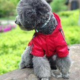 Maxbell Maxbell Reflective Fleece Lined Raincoat Jacket Poncho for Small Dog Pet Clothes XS Red
